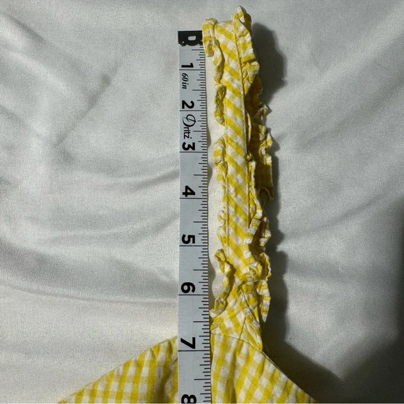 Zara Cropped Top Side Zip Frilly Straps Elastic Back Size Small - Picture 8 of 11